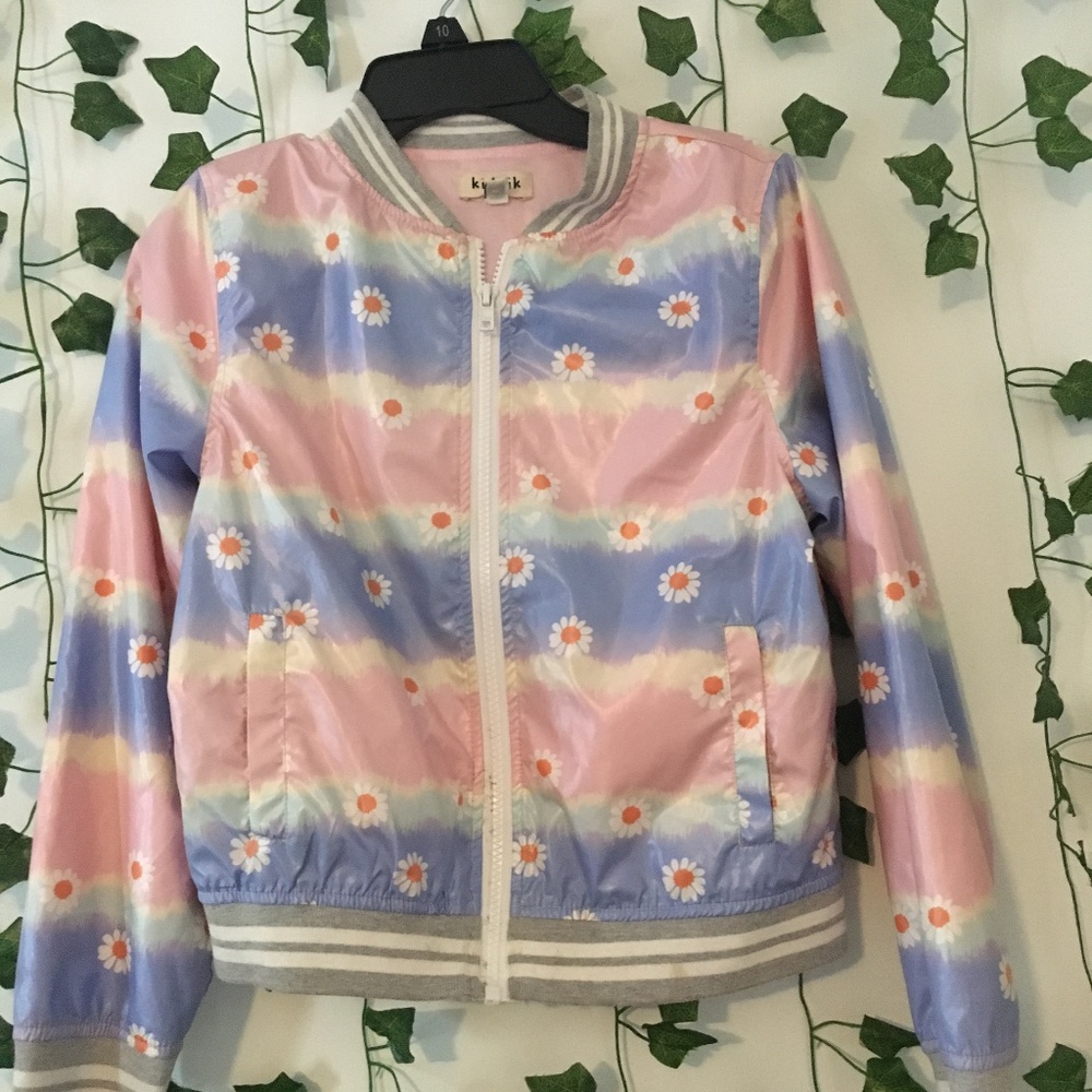 Rainbow floral jacket